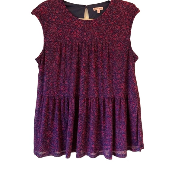 Juicy Couture Tops - 🎄3 for $25 SALE- Juicy Couture Ditzy Tiered Floral Blouse